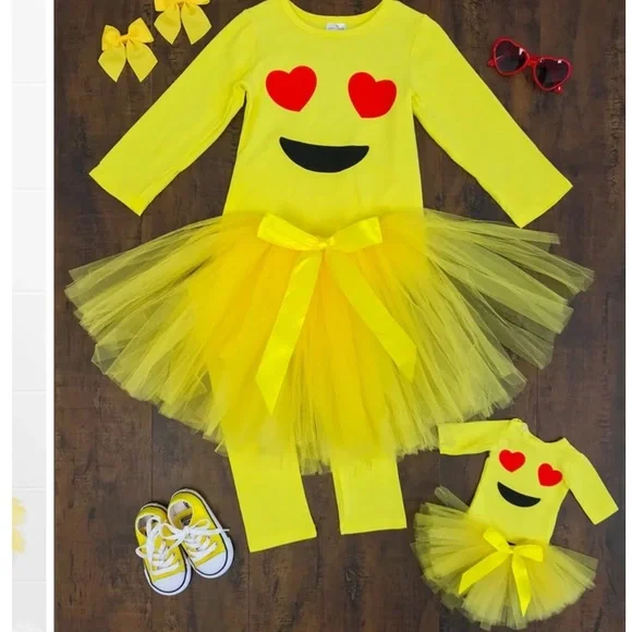 Costumes Girls Emoji Tutu Costume Size 1824m Poshmark